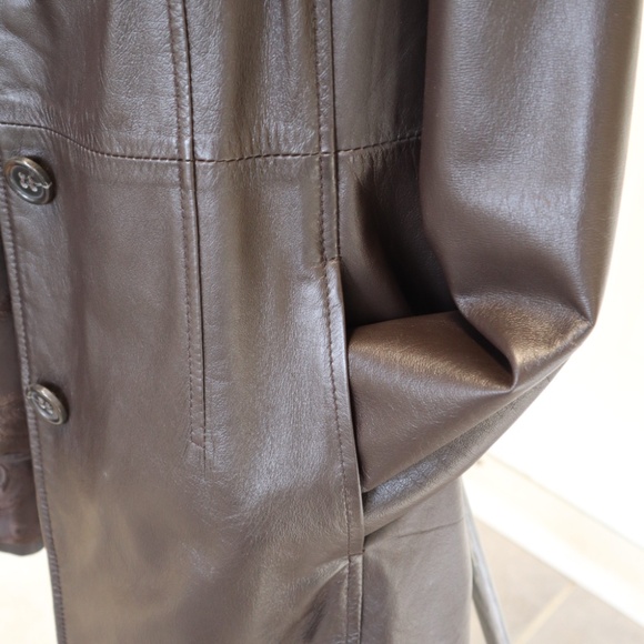 Danier , dark brown, leather jacket, XL - Picture 2 of 13